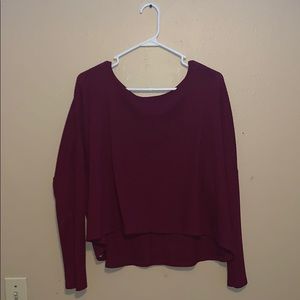 long sleeve crop shirt.It has a white paint stain
